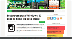 Desktop Screenshot of aplicacioneswindowsphone.com