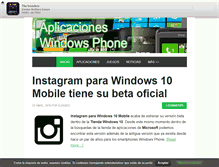 Tablet Screenshot of aplicacioneswindowsphone.com